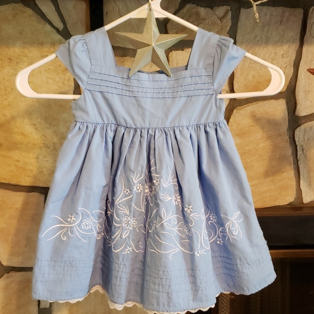 Adorable Pale Blue Cap Sleeve Dress Sz 18 mos.